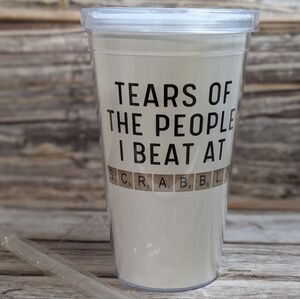 New Scrabble 20 oz Tumbler w/Straw